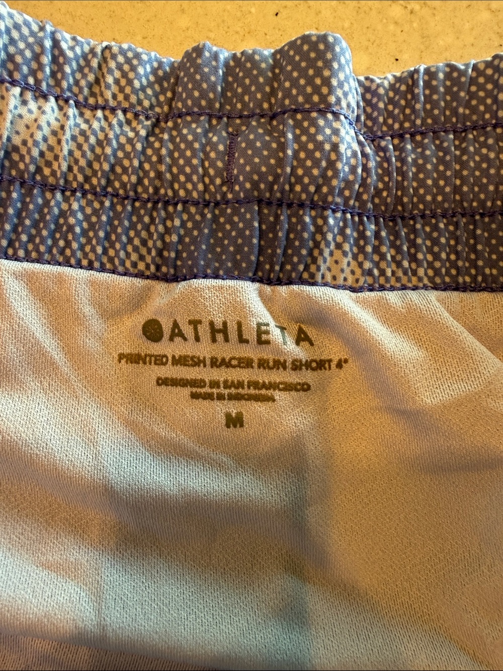 Athleta Printed Mesh Racer Run Short - Picture 2 of 3
